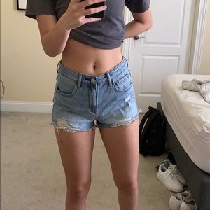 Pacsun high waisted ripped jean shorts
